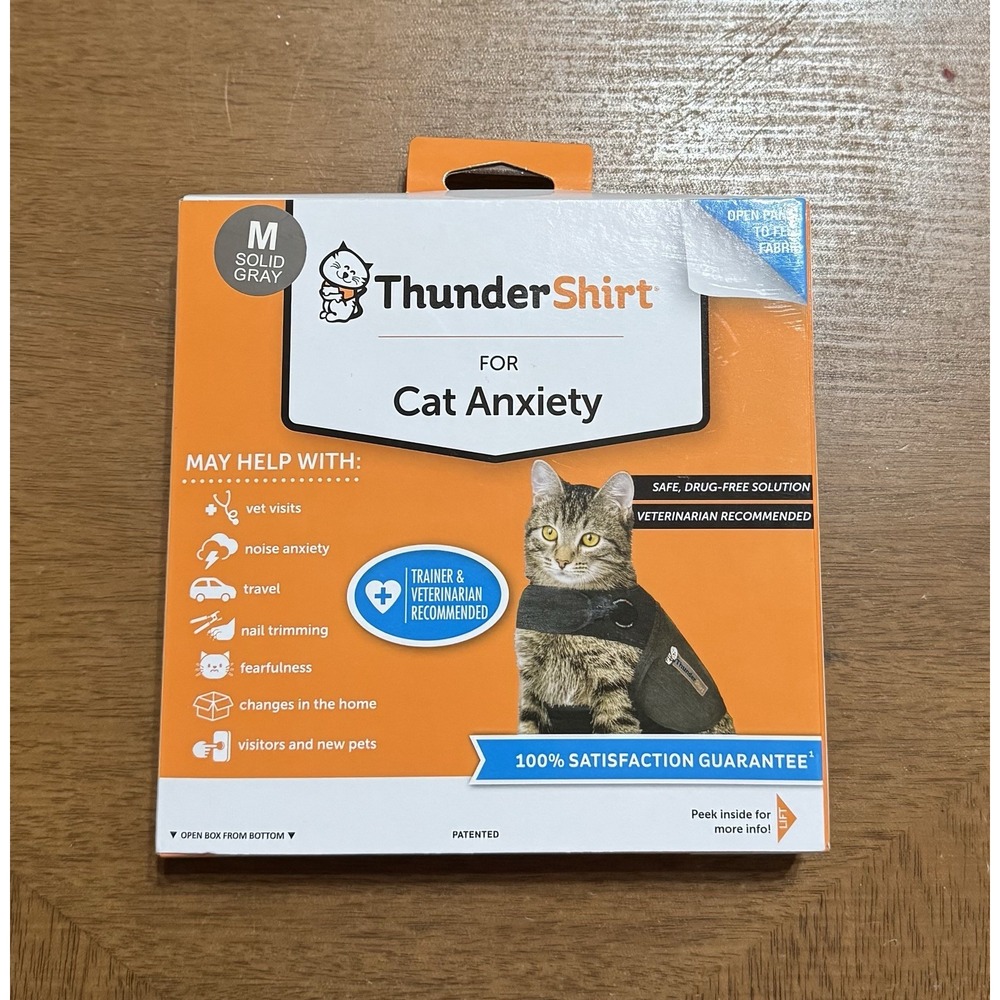 Thundershirt Classic Cat Anxiety Jacket Medium 9-13 lbs Heather Gray